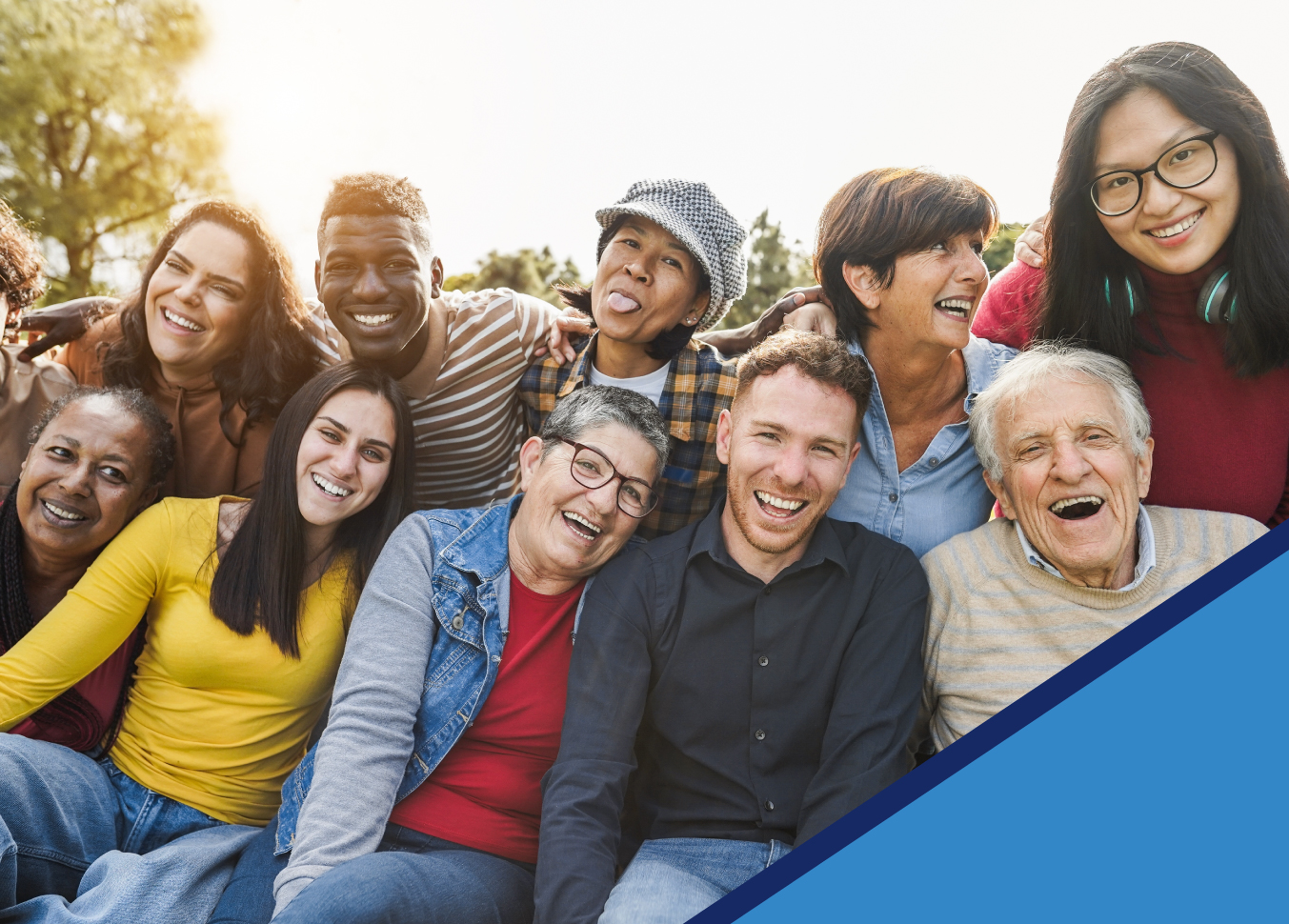 Who We Serve A diverse group photo with almost a dozen adults, from young adult to elders. Healthcare professionals and the greater community are who we serve.