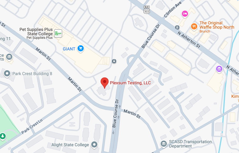 Google Map of Plexsum Testing location